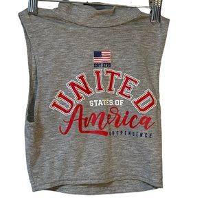Pretty Little Thing Crop Top Sleeveless Mock Turtleneck United States of America